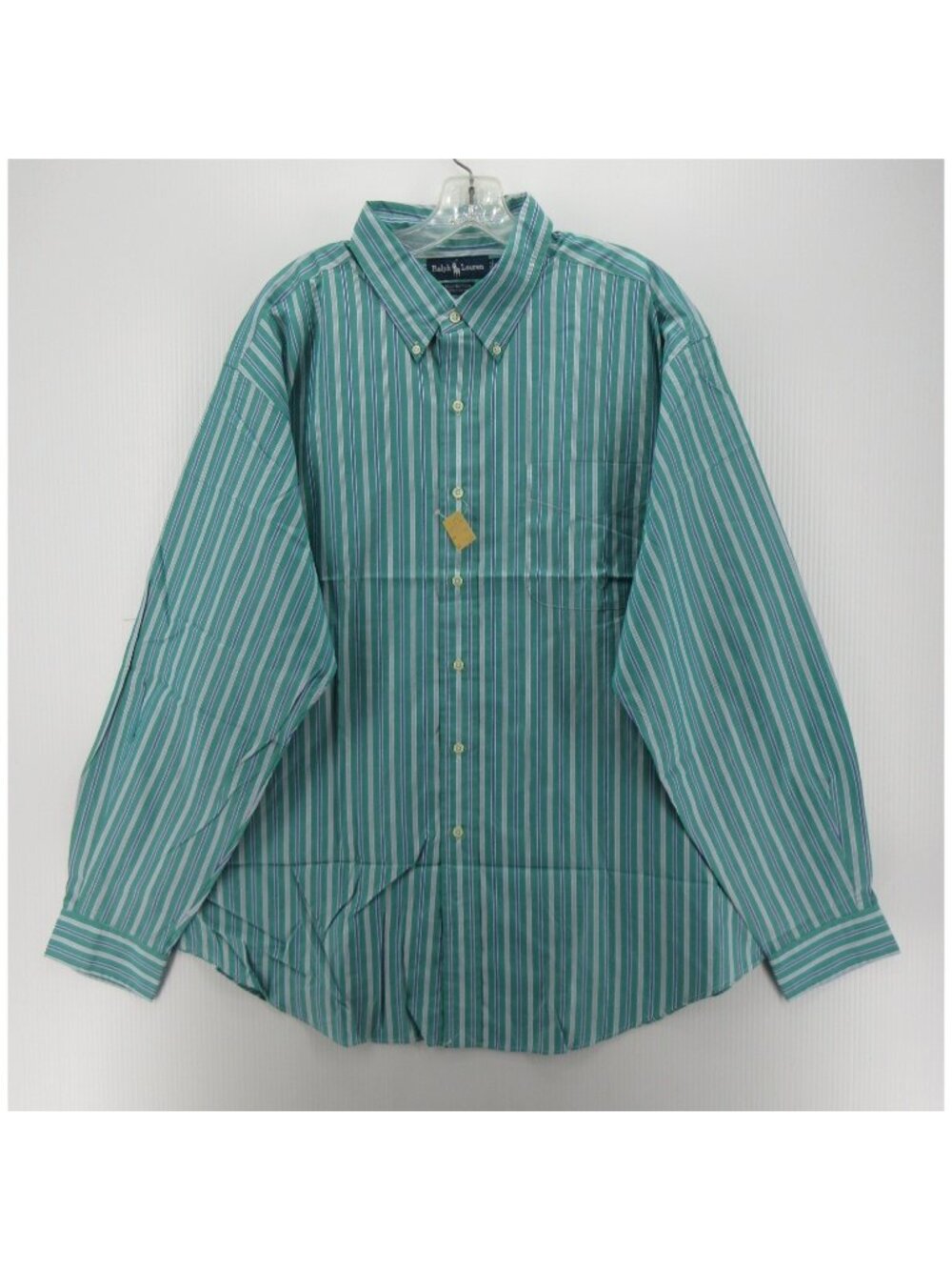 Ralph Lauren Shirt XXL Ellington Striped Button Down Pocket Woven